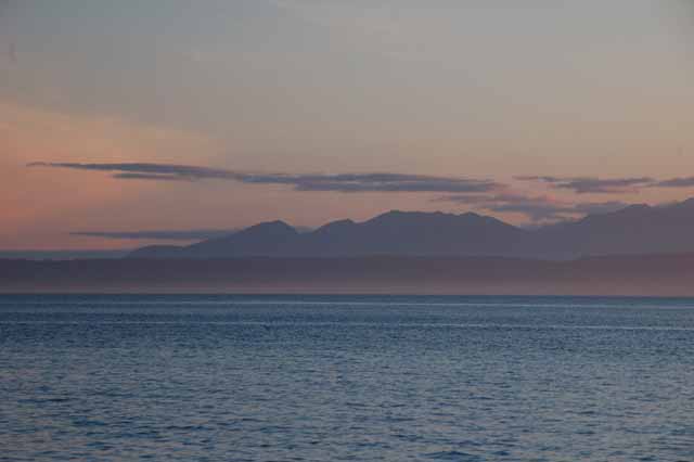sunset over the Strait of Juan de Fuca